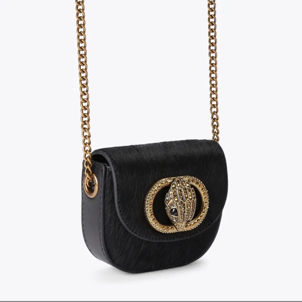 Kurt Geiger Calf Hair Micro Chelsea Saddle Crossbody Bag; Mini (Hard to Find) - Picture 5 of 17